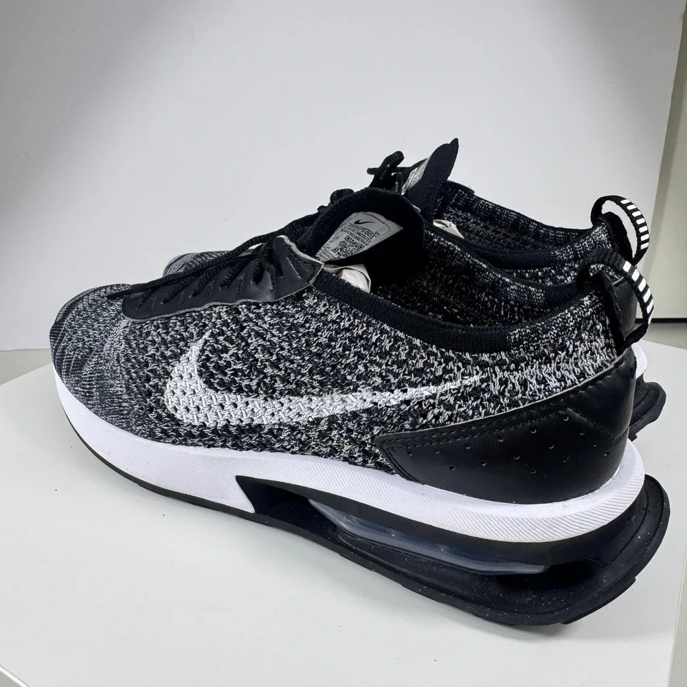 Nike Air Max Flyknit Racer Mens 10 Black White DM9073-001 Running Shoes